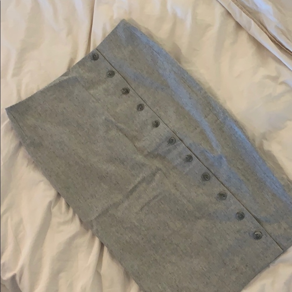 Ralph Lauren Gray Wool Pencil Skirt